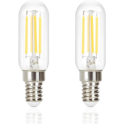 2er pack E14 led Kaltweiß Glühbirnen Vintage - T25 led Leuchtmittel Lampe 6000K Birnen 4W Image