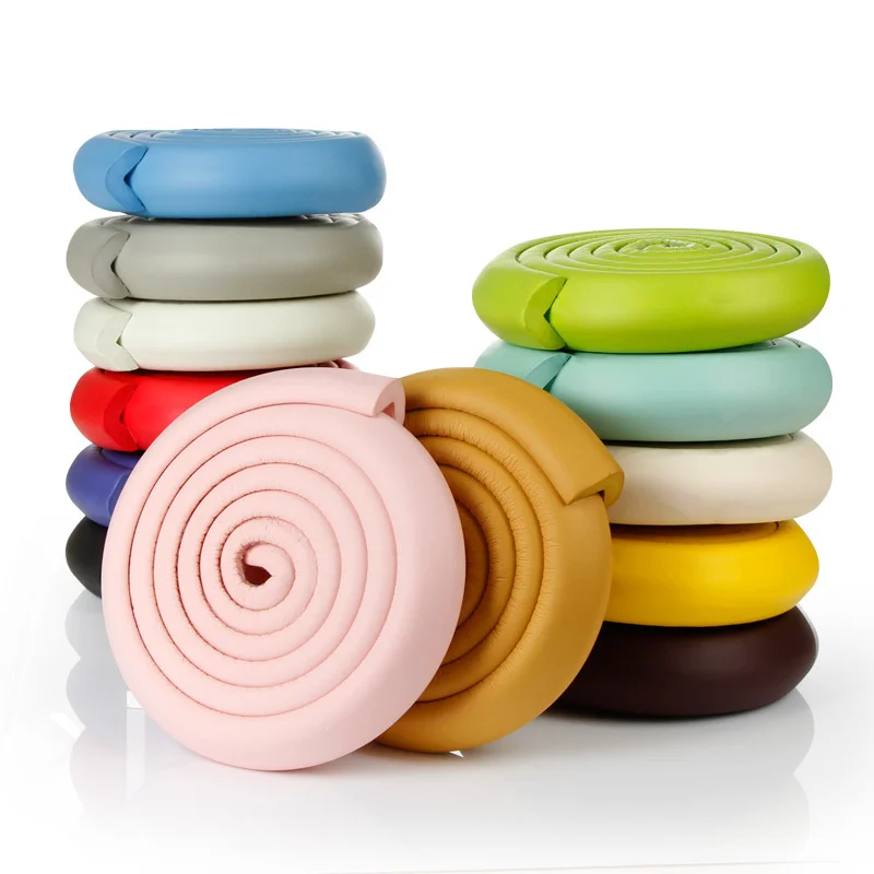 2 m verdickte Kanten und Eckenschutz, Schaumstoff, wasser- und ölbeständig, leicht zu reinigen, Möbelkanten, Antikollisionsstreifen für den Tisch Image