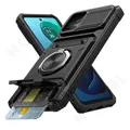 Custodia per Motorola Moto Edge 50 Pro Fusion Stylus 2024 Anello ruotato magnetico Cavalletto Custodia a portafoglio resistente con protezione anticaduta
