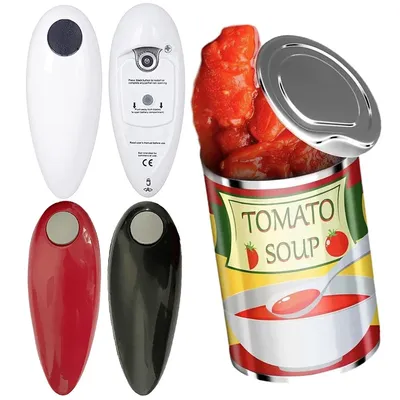 Electric Can Opener Hand Free Automatic Bottle Opener Mini One Touch Battery Operated Smooth Edges