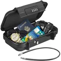 Cassetta di sicurezza portatile Cassetta di sicurezza da viaggio Cassetta di sicurezza di grande capacità Codice Cassetta di sicurezza impermeabile con maniglia per cavo rimovibile