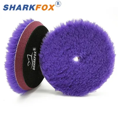 Sharkfox 5/6Inches Purple Woolen Polishing Pad Car Paint Polishing Buffing Wool Pad For Waxing Buffer Polisher Use