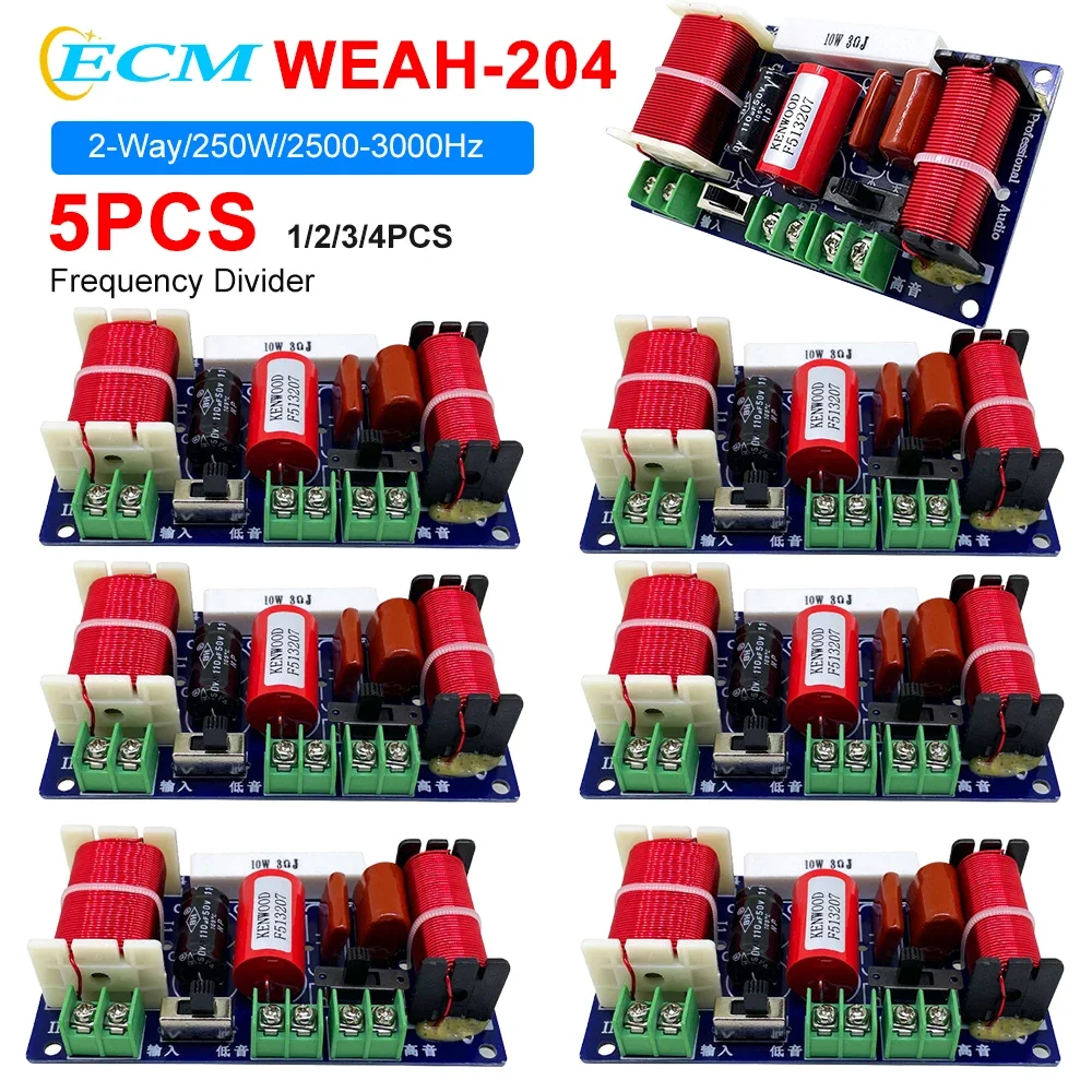 1-5 stücke 2-Wege 250W Lautsprecher Crossover 2500-3000Hz Höhen Medium Bass Filter Frequenz teiler Hifi Stereo Audio Crossover Filter