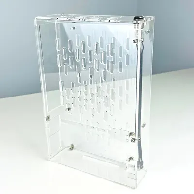 Tragbarer acryl rahmen für itx computer mini pc chassis 3l externes display host kit htpc air case halterung diy nackte stütz basis