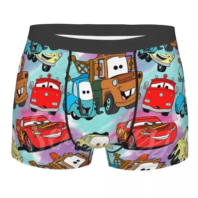 Benutzerdefinierte Lightning McQueen Cars Collage Boxershorts Herren Slips Unterwäsche Neuheit Unterhosen Image