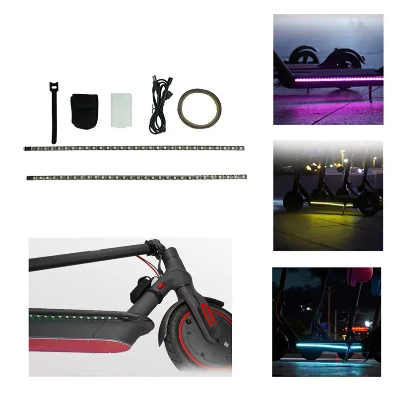 Wasserdicht Roller LED Streifen Für Xiaomi M365 1s Pro Pro2 MI3 Elektrische Roller Sicherheit Nachtlicht Taschenlampe Lampe Mehrere farbe Image