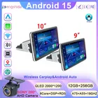 Android 14 10.1 pollici Universale Rotazione Singola Autoradio Carplay Lettore Multimediale Navigazione GPS Auto Stereo Bluetooth WIFI