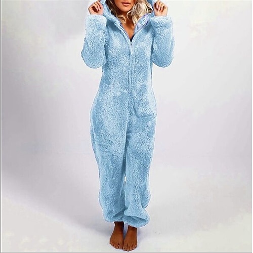Teddybär Nachtwäsche Weihnachtspyjamas Onesie Schlafanzug Damen Cosplay-Kostüm Erwachsene Maskerade Party Hauskleidung Einteiler Image