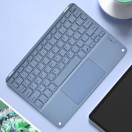 Kabellose BT 3.0-Tastatur, 59 Tasten, ultradünne Mini-BT-Tastatur mit Touchpad, unterstützt Android-Windows-iOS-System für Laptop, Telefon, Tablet Image