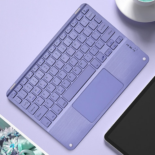 Kabellose BT 3.0-Tastatur, 59 Tasten, ultradünne Mini-BT-Tastatur mit Touchpad, unterstützt Android-Windows-iOS-System für Laptop, Telefon, Tablet Image