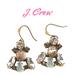 J. Crew Jewelry | J. Crew Rhinestone Dangle Crystal Jewel Multi Color Drop Gold Tone Earrings Pink | Color: Blue/Pink | Size: Os