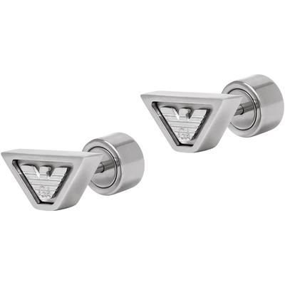 Paar Ohrstecker EMPORIO ARMANI "Schmuck Geschenk Edelstahl Ohrschmuck Ohrringe, EGS3130040", silber (edelstahlfarben), O