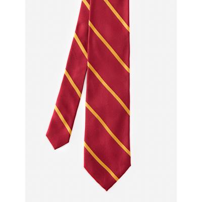 J.McLaughlin Men's Silk Tie in Stripe Red/Gold