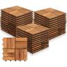 Set di 33 Piastrelle in Legno per 3 m² Piastrelle in Legno di Acacia Piastrelle con 12 doghe per