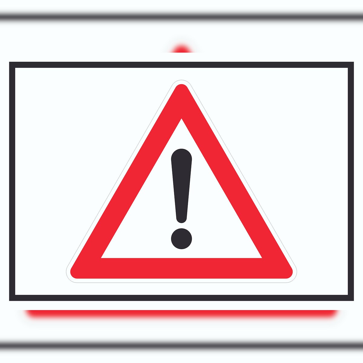 HB-Druck Achtung Schild Symbol A3 Rückseite selbstklebend Image