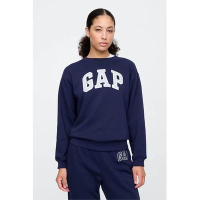 Gap Womens Navy Blue Logo Crew Neck Sweatshirt - Navy Blue