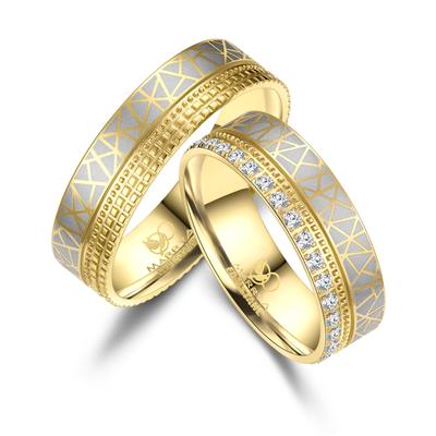 Trauring MARRYA "Edelstahl Ringe Trauringe Eheringe Partnerringe" Gr. 48, gold (herren ring, silber, gold), Fingerringe,