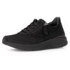 Keilsneaker GABOR ROLLINGSOFT, Damen, Gr. 40, schwarz, Nubukleder, unifarben, casual, Schuhe Sneaker, Freizeitschuh, Halbschuh, Schnürschuh, Logoschriftzug an der Ferse