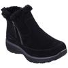 Winterboots SKECHERS "EASY GOING-COOL ZIP", Damen, Gr. 35, schwarz, Leder, Textil, unifarben, casual, Schuhe, Winterschuh, Reißverschlussstiefel mit 3M Scotchgard-Imprägnierung