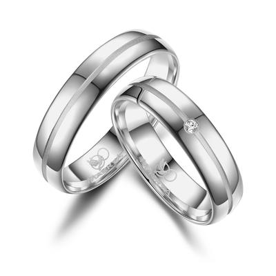 Verlobungsring MARRYA "Silber Ringe Trauringe Eheringe Partnerringe" Gr. 60, silber (herren ring, silber), Fingerringe, 