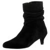 Stiefelette ANISTON SHOES, Damen, Gr. 38, schwarz, Microfaser, Textil, Veloursleder, elegant, Schuhe, Boots mit slouchy Schaft - NEUE KOLLEKTION