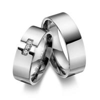 Trauring MARRYA Titan Ringe Trauringe Eheringe Partnerringe Gr. 60, silber (damen ring, silber), Fingerringe, Damen, 60, Titan