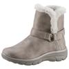 Winterstiefel SKECHERS "EASY GOING-DREAMERS MOVE", Damen, Gr. 37, grau (taupe, braun), Lederimitat, casual, Schuhe, Schlupfstiefel, Snowboots, Winterschuh mit Slip-Ins Schafteinstieg