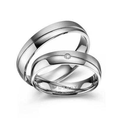 Verlobungsring MARRYA "Titan Ringe Trauringe Eheringe Partnerringe" Gr. 60, silber (damen ring, silber), Fingerringe, Da