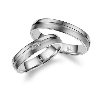 Trauring MARRYA "Titan Ringe Trauringe Eheringe Partnerringe" Gr. 54, silber (herren ring, silber), Fingerringe, Damen, 