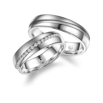 Trauring MARRYA "Edelstahl Ringe Trauringe Eheringe Partnerringe" Gr. 52, silber (damen ring, silber), Fingerringe, Dame