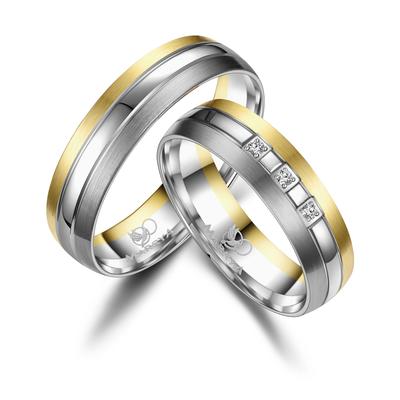 Trauring MARRYA "Titan Ringe Trauringe Eheringe Partnerringe" Gr. 48, gold (herren ring, gold, silber), Fingerringe, Dam