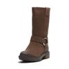 Stiefel TIMBERLAND "BRIMFIELD TALL PULL ON BOOT", Damen, Gr. 38,5, braun (schwarz braun suede), Leder, sportlich, Schuhe, Winterschuhe, Winterstiefel
