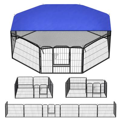 Vingo - swanew Welpenauslauf Mit Dach Mit kleinen tieren funktioniert 8 stück 60x80 Den grauen mit