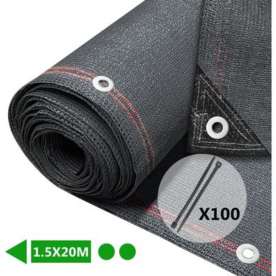 Vounot - Zaunblende 1.5×20m, Sichtschutz Zaun 230 g/m² hdpe Schattiernetz, Anthrazit Image