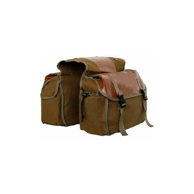Retro-Fahrradtasche, Gepäckträger, doppelte Rücksitztasche für Fahrrad, Motorrad Image