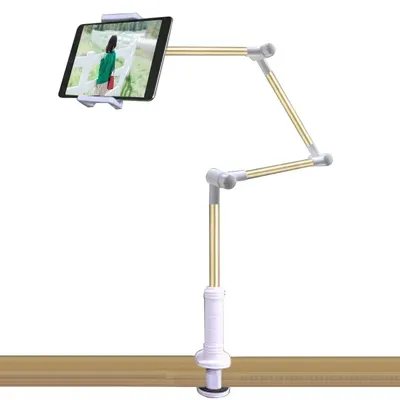 Long Arm Tablet Notebook Stand Holder 4 to 12 inch Lazy Bed Desk Phone Tablet Support Mount 360