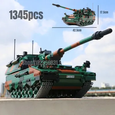 1345 stücke PzH-2000 selbst fahrende Artillerie Bausteine Panzer Modell Ziegel wwii Spielzeug Geburtstags geschenke Jungen Weihnachten Image