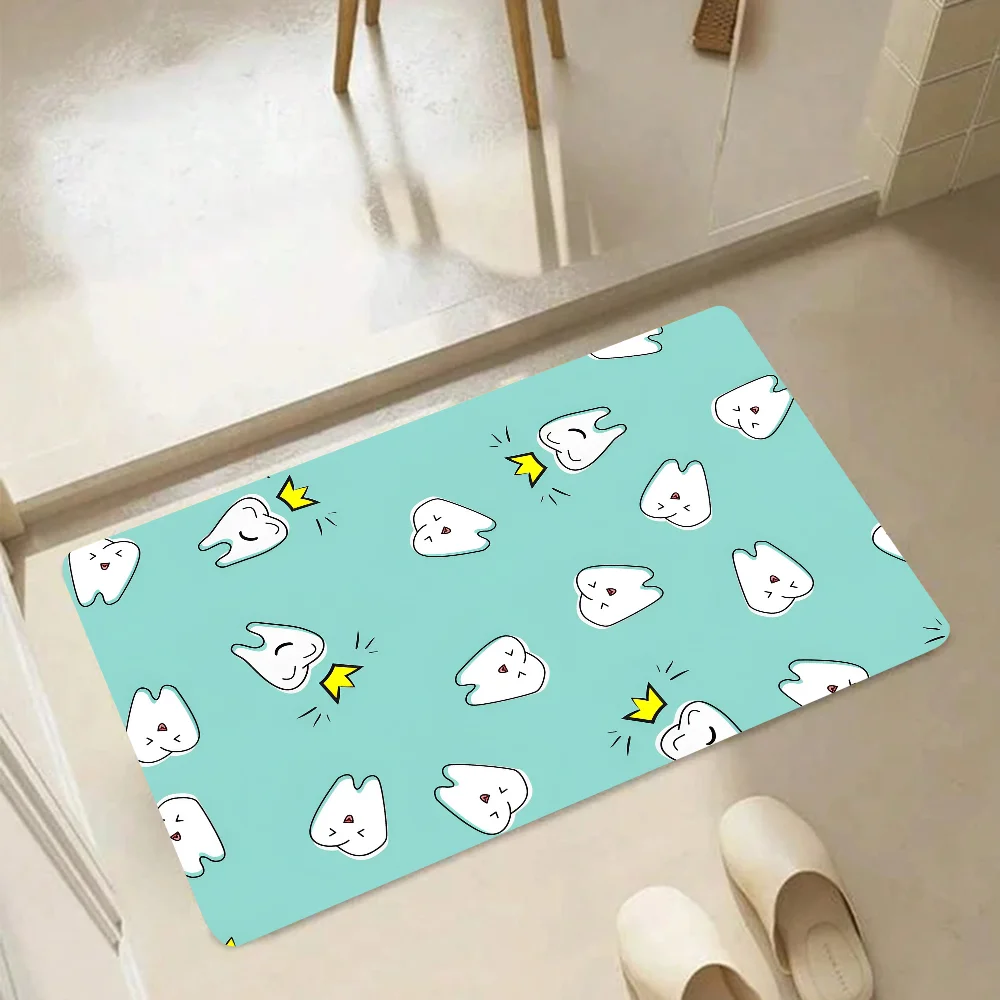 Cartoon Zähne Boden matte Fußmatten Home Teppich Fuß matte Bad saugfähige Matten Anti-Rutsch-Matten Wohnkultur liefert Teppiche nach Hause