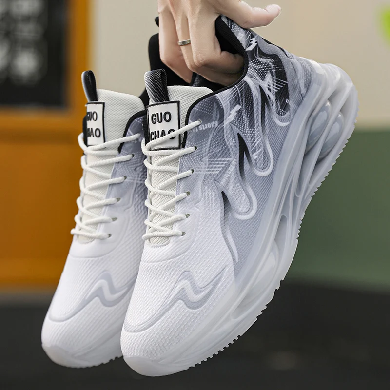 Neue Herren schuhe atmungsaktive lässige Turnschuhe Herbst weiß Laufschuhe leichter weicher Sports chuh für Herren Größe 39-46