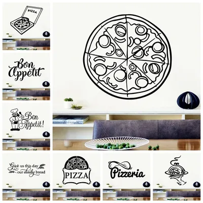 1 pc Cartoon Pizza Familie Wanda uf kleber Wandbild Kunst Dekor Hintergrund Aufkleber Drop Shipping Image