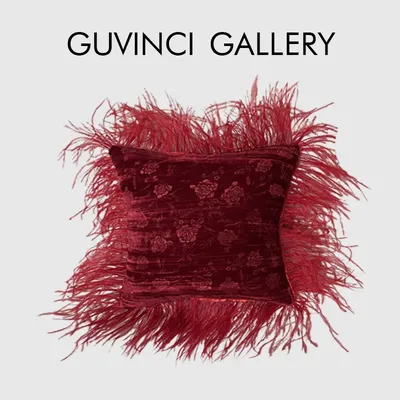 Guvinci viktoria nischen Stil Rose Jacquard Kissen bezug mit Feder Fransen Vintage roten Samt Image