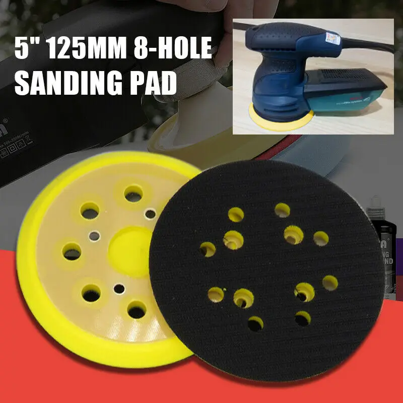 Polieren Pad 5 zoll 125mm Stützteller 8-Loch Schleifen Pad Für Exzenterschleifer Stützteller Schleif werkzeuge Zubehör Image