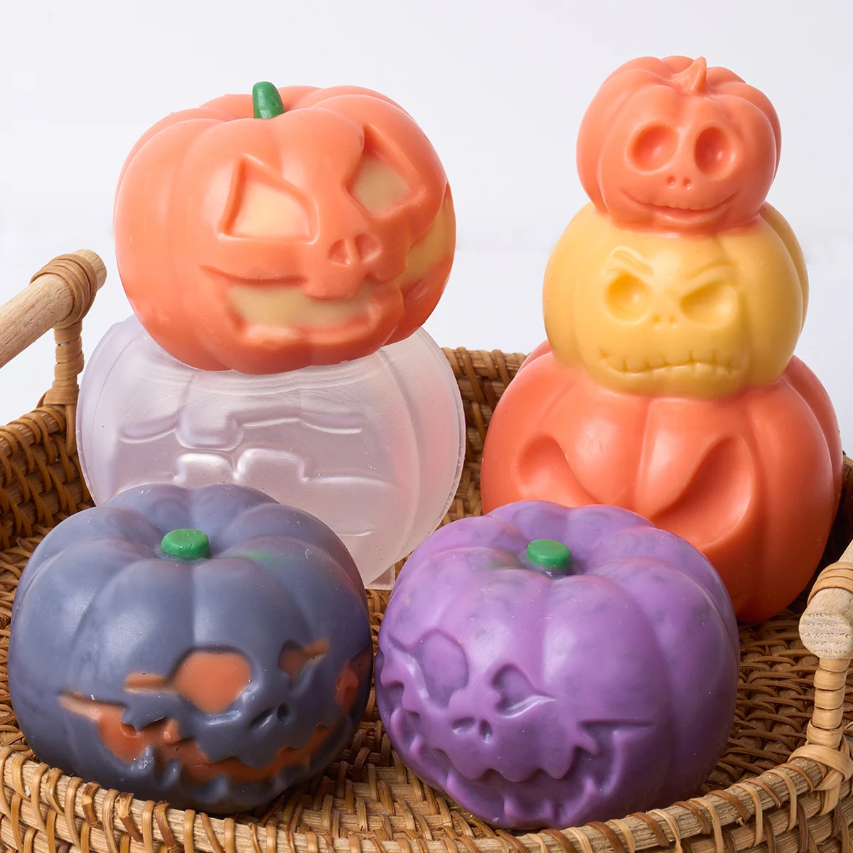 3d Kürbis Silikon Kerzen form DIY Halloween Ornamente Seife machen Gips Harz Gussformen Home Festival Dekor Handwerk Geschenke Image