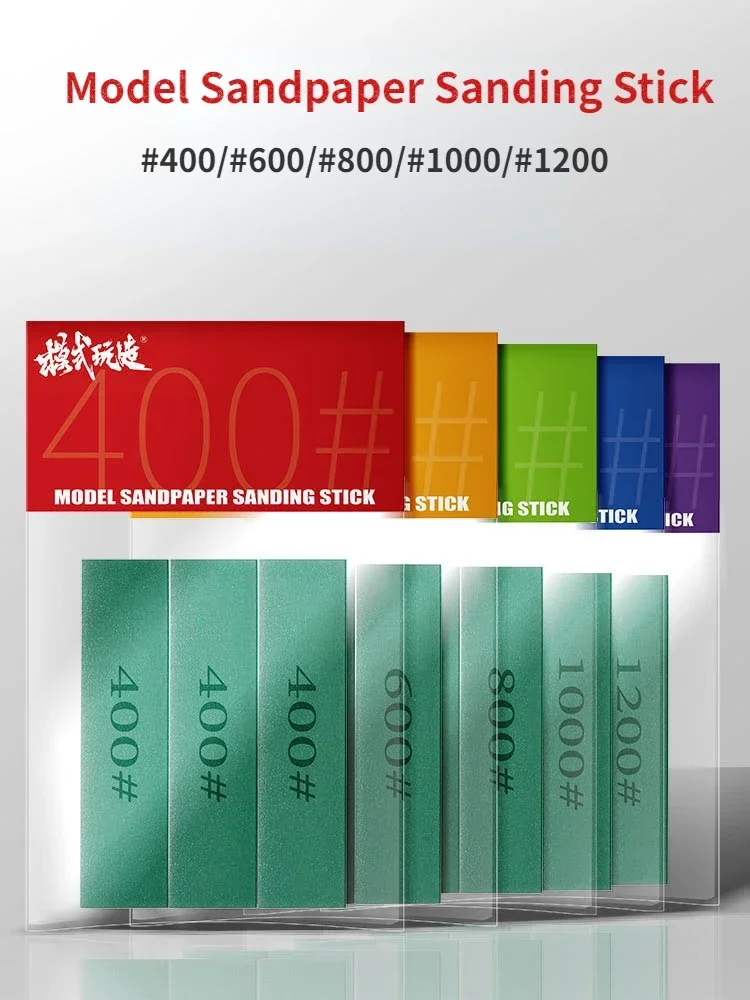 MSWZ MS022 400 ~ 1200 3 teile/los Modell Schleifpapier Schleifstab Montage Modellbau Werkzeuge für Kunststoff Modell Schleifen Werkzeuge DIY Image