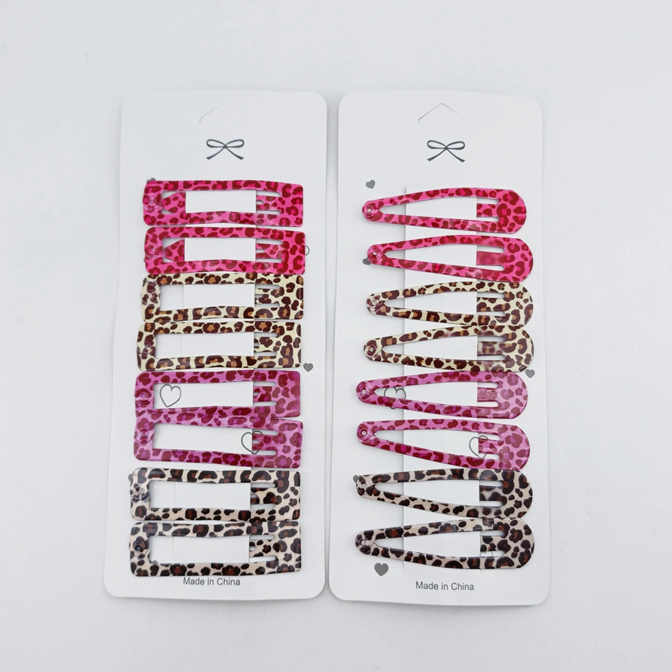 8 teile/satz Leopard Print Haar Clips für Frauen Mädchen Vintage Geometrische Drop BB Clips Pony Haarnadeln Barrettes Haar Zubehör Set Image