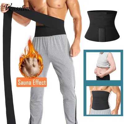 Herren Taille Trainer Bauch Reduzierer Snatch Me Up Bandage Wrap Abnehmen Gürtel Body Shaper Trimmer Korsett Bauch Shapewear Image