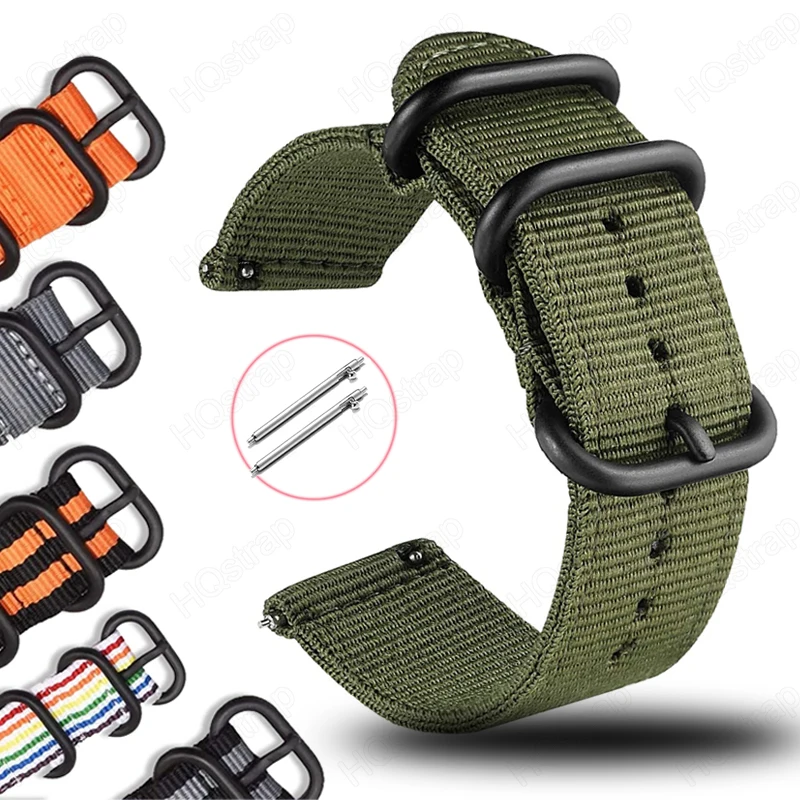 Sport Nylon Band 22mm 20mm Universal Strap Quick Release Armband für Samsung Uhr 6 5 4 für Huawei uhr band Quick Release Image
