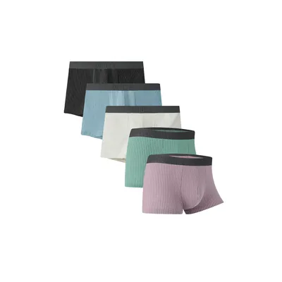 5 teile/los Herren Unterwäsche Herren Boxershorts Baumwoll streifen Herren Unterhose Plus Size Boxer Image