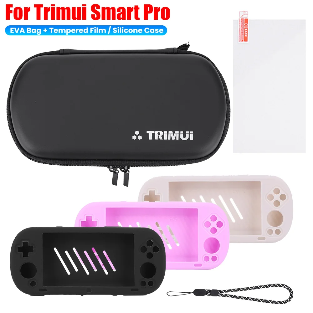 Für Trimui Smart Pro Handheld Spielkonsole EVA Harte Tragetasche Anti-scratch Hardshell Tasche/Staubdicht Wasserdichte silikon Fall Image