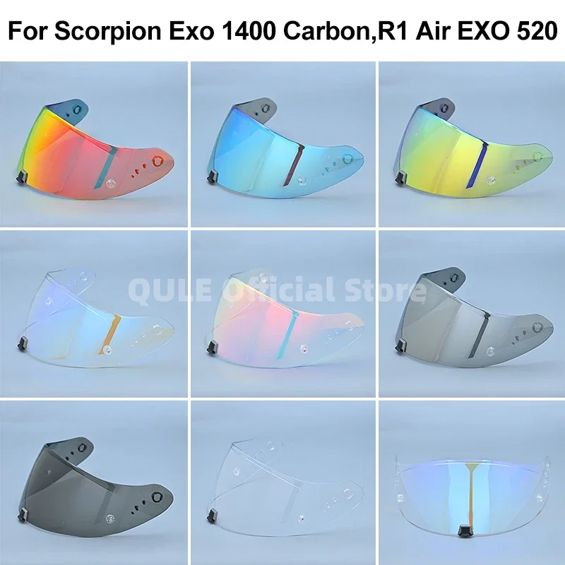 Helme Visier für Skorpion Exo Carbon, R1 & Exo Motorrad Helm Linse Visier Beschichtung UV-Schutz Linse Gesichts schutz Image